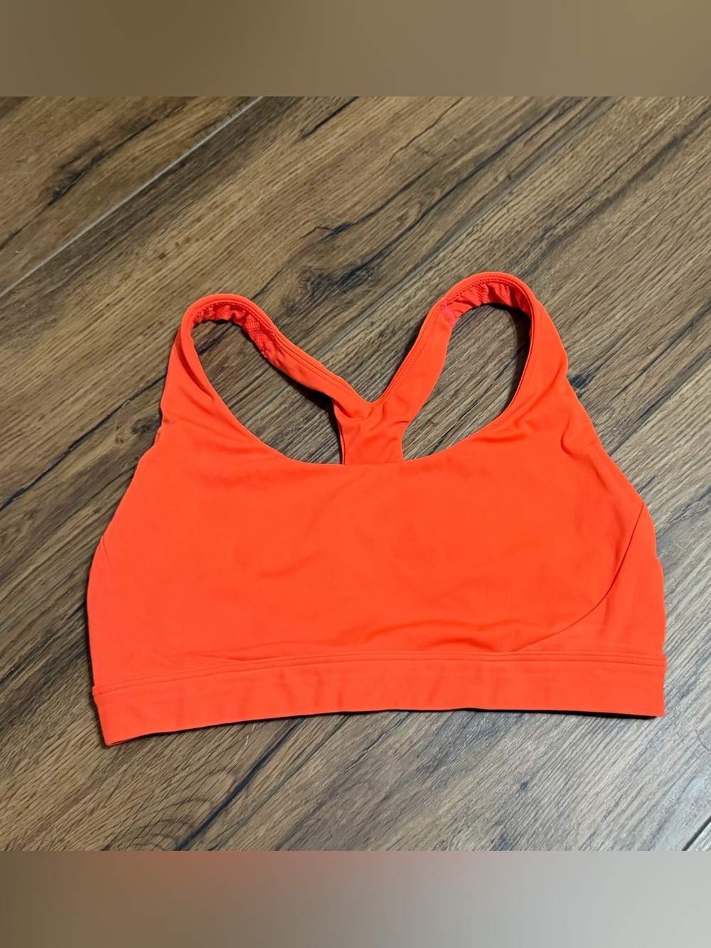 Athleta Bright Orange Racerback Sports Bra